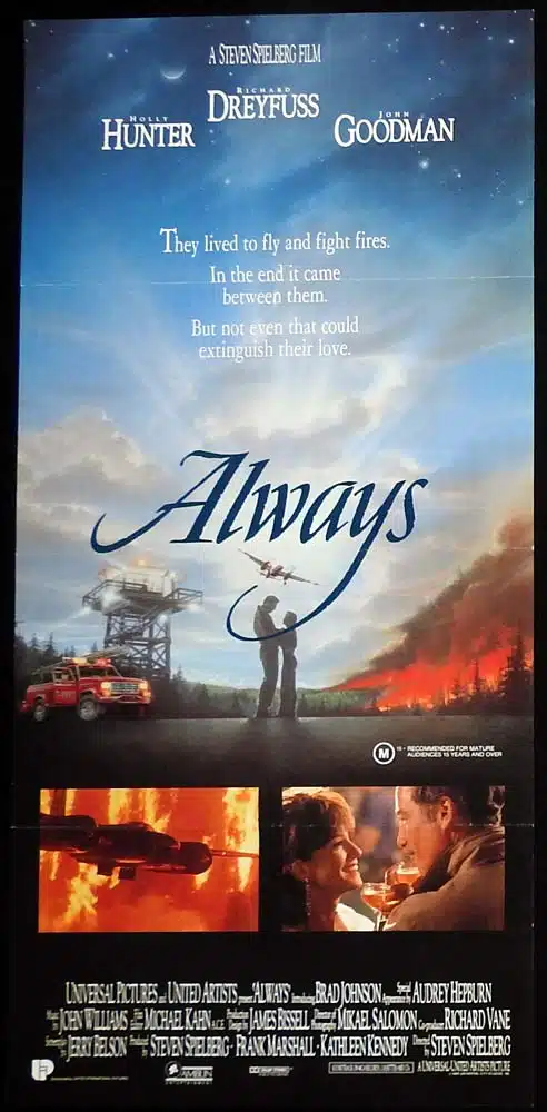 ALWAYS Original Daybill Movie Poster Richard Dreyfuss AUDREY HEPBURN Holly Hunter