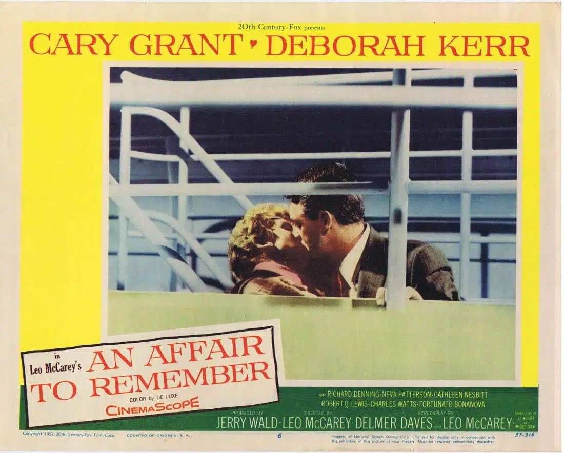 AN AFFAIR TO REMEMBER Original Lobby Card 6 Cary Grant Deborah Kerr