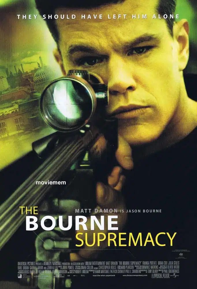 THE BOURNE SUPREMACY Original DS Daybill Movie poster Matt Damon Franka Potente