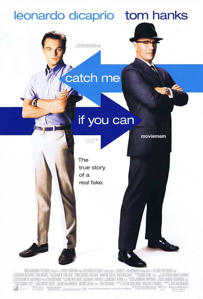 CATCH ME IF YOU CAN Original DS Daybill Movie Poster Leonardo DiCaprio Tom Hanks