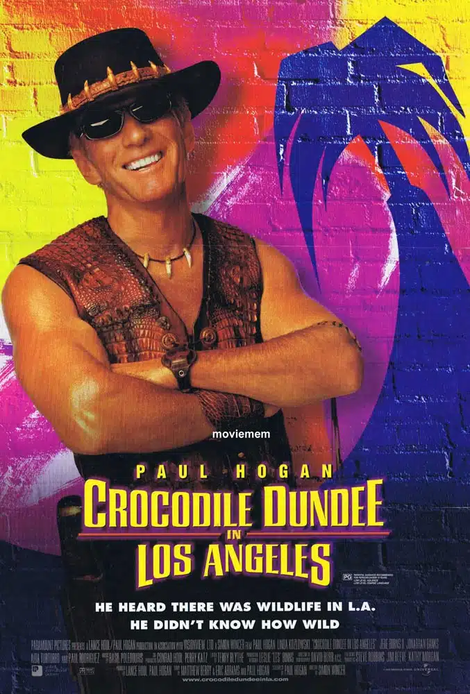 CROCODILE DUNDEE IN LOS ANGELES Original DS Daybill Movie Poster Simon Wincer Paul Hogan