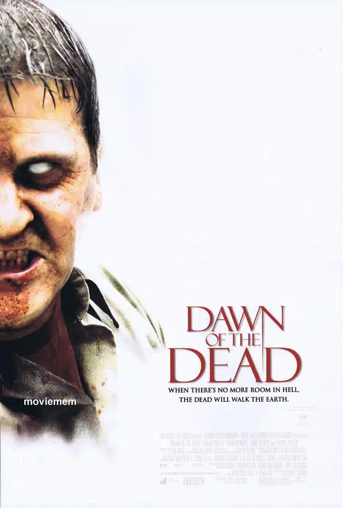 DAWN OF THE DEAD Original DS Daybill Movie Poster Sarah Polley Ving Rhames Zombie Horror