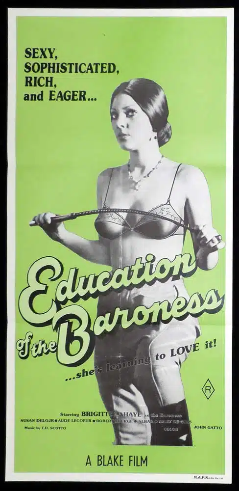 EDUCATION OF THE BARONESS Original Daybill Movie Poster Brigitte Lahaie Sexploitation