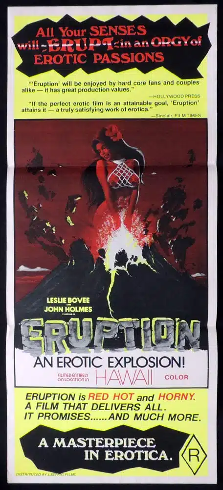 ERUPTION Original Daybill Movie Poster SEXPLOITATION Leslie Bovee John Holmes