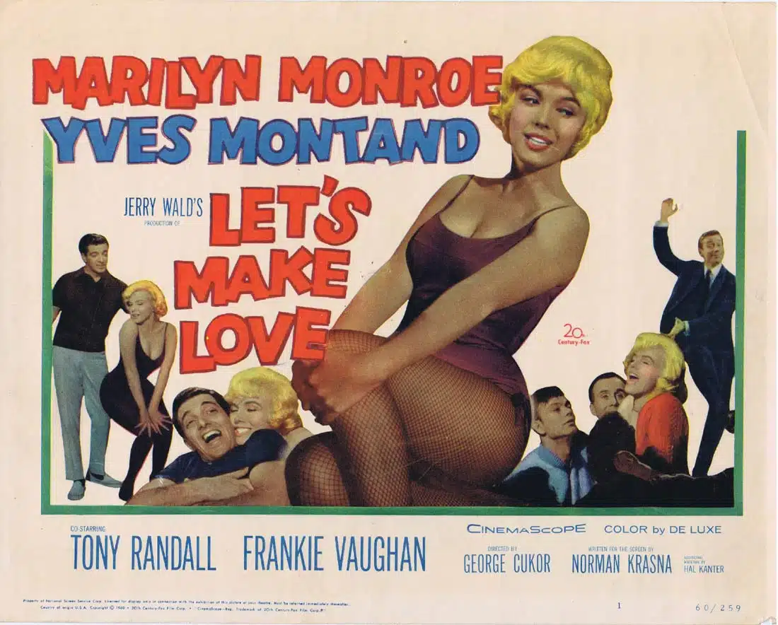 LET’S MAKE LOVE Original Title Lobby card Marilyn Monroe Yves Montand Tony Randall