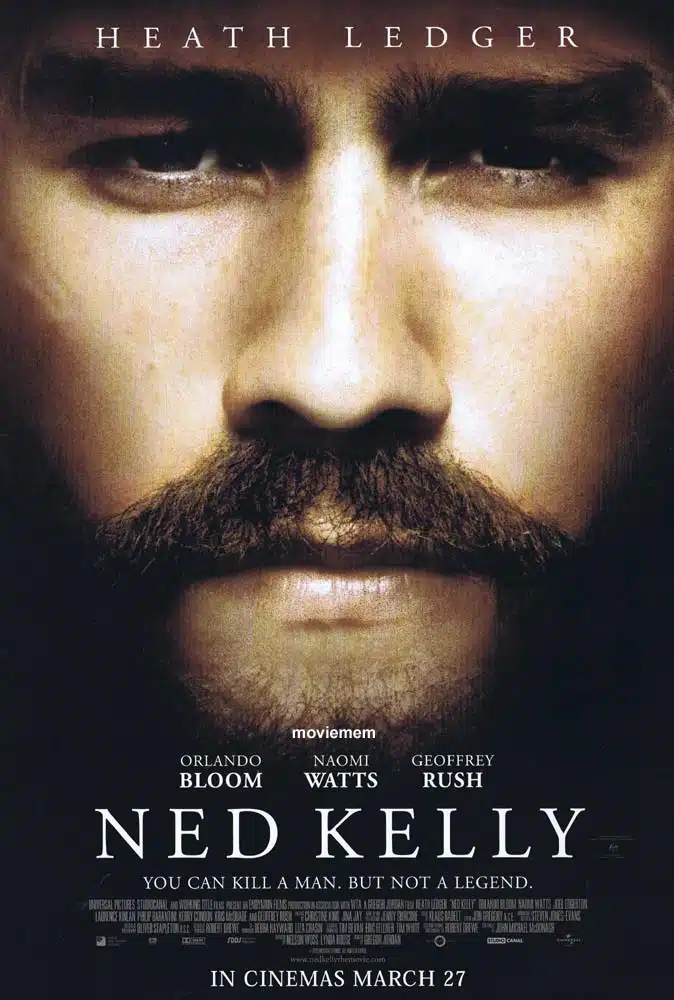 NED KELLY Original DS Daybill Movie Poster Heath Ledger Orlando Bloom Naomi Watts