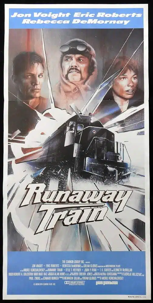 RUNAWAY TRAIN Original Daybill Movie poster Jon Voight Eric Roberts Rebecca De Mornay