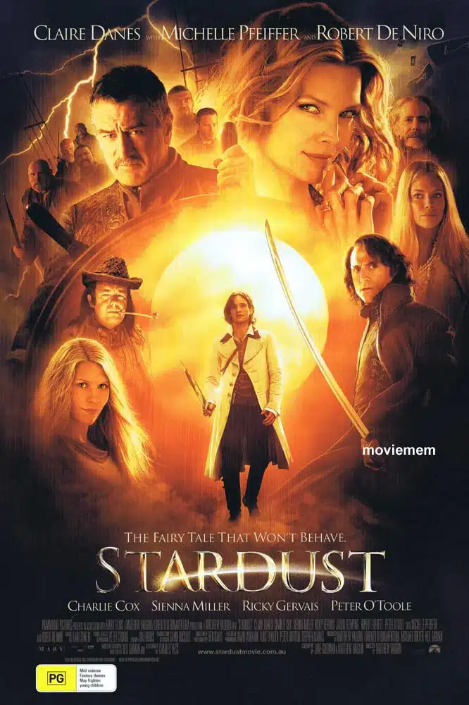 STARDUST Original DS Daybill Movie Poster Claire Danes Michelle Pfeiffer Robert De Niro