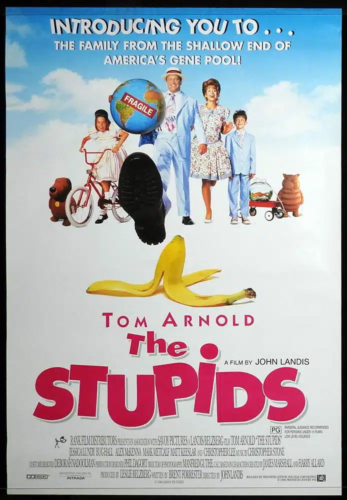 THE STUPIDS Original One sheet Movie poster Tom Arnold Jessica Lundy John Landis