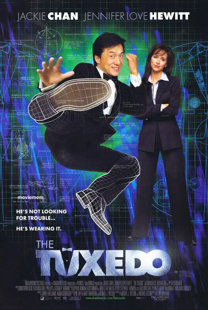 THE TUXEDO Original DS Daybill Movie Poster Jackie Chan Jennifer Love Hewitt
