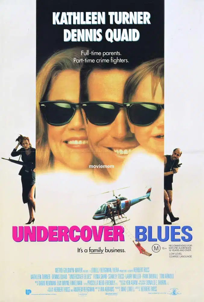 UNDERCOVER BLUES Original Daybill Movie Poster Kathleen Turner Dennis Quaid