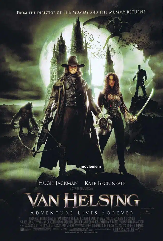 VAN HELSING Original DS Daybill Movie Poster Hugh Jackman Kate Beckinsale