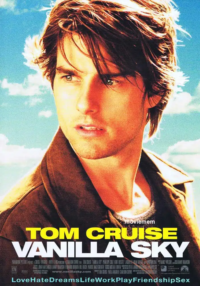 VANILLA SKY Original Mini Daybill Movie Poster Tom Cruise Penelope Cruz Kurt Russell