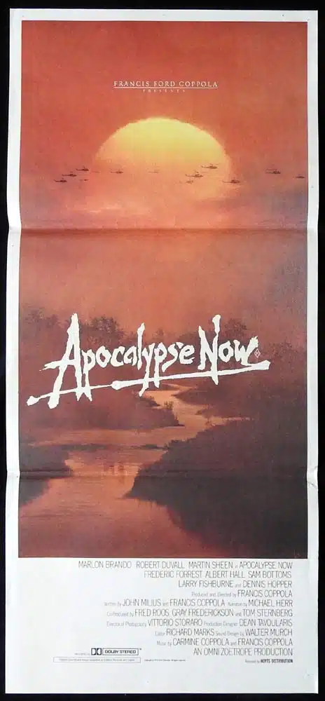 APOCALYPSE NOW Original Daybill Movie Poster Marlon Brando Robert Duvall