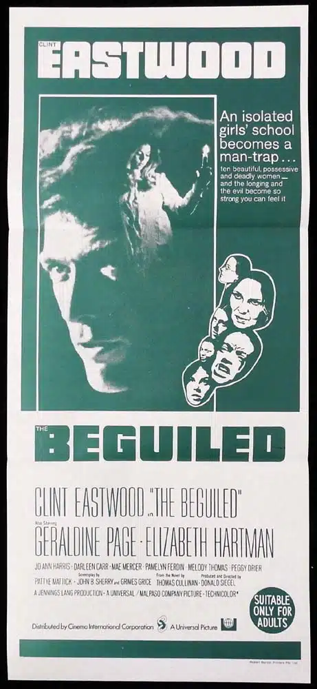 THE BEGUILED Original Daybill Movie Poster Clint Eastwood Geraldine Page