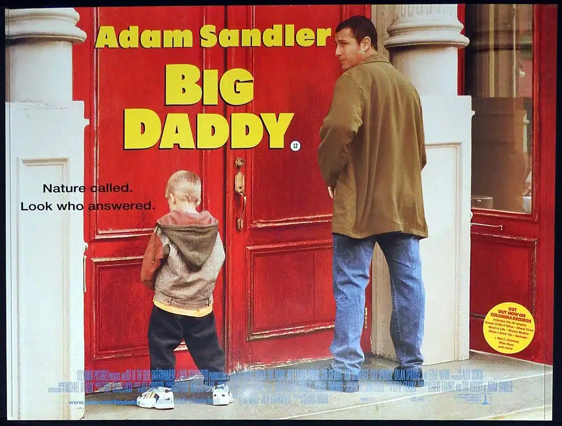 BIG DADDY Original DS British Quad Movie Poster Adam Sandler Rob Schneider