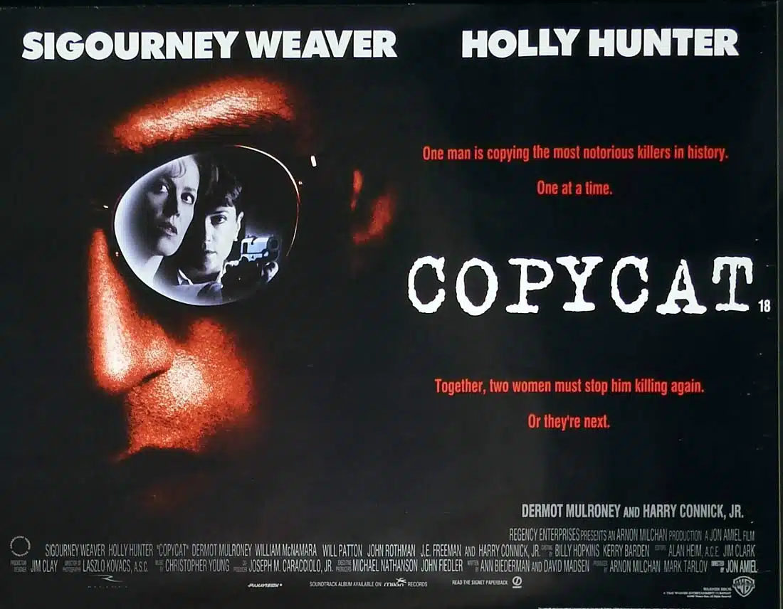 COPYCAT Original DS British Quad Movie Poster Sigourney Weaver Holly Hunter