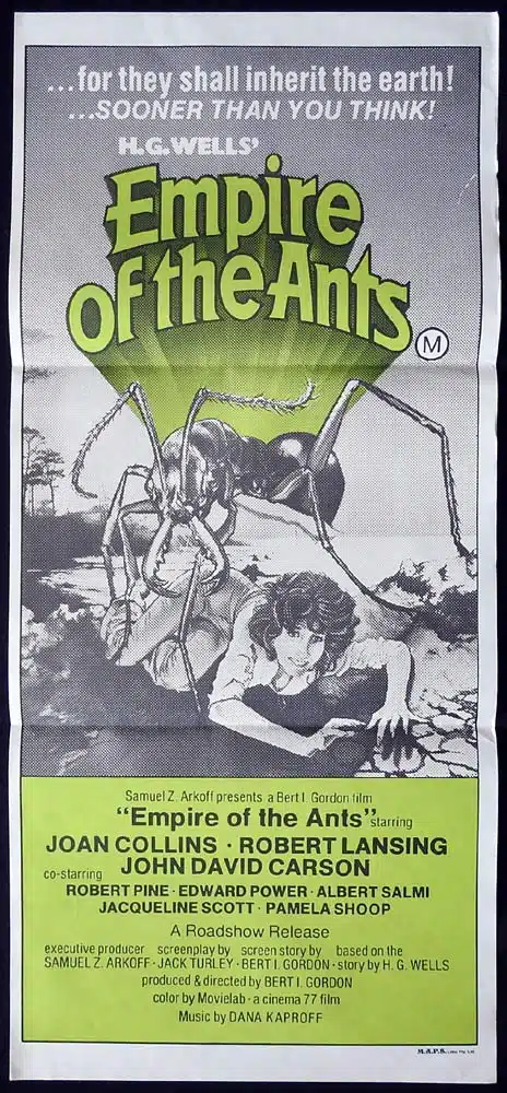 EMPIRE OF THE ANTS Original Daybill Movie poster JOAN COLLINS Sci Fi H.G.Wells
