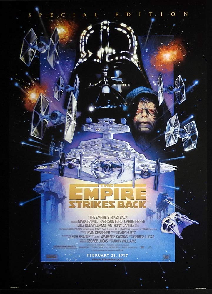 THE EMPIRE STRIKES BACK SPECIAL EDITION 1997 Original US One Sheet Movie Poster C