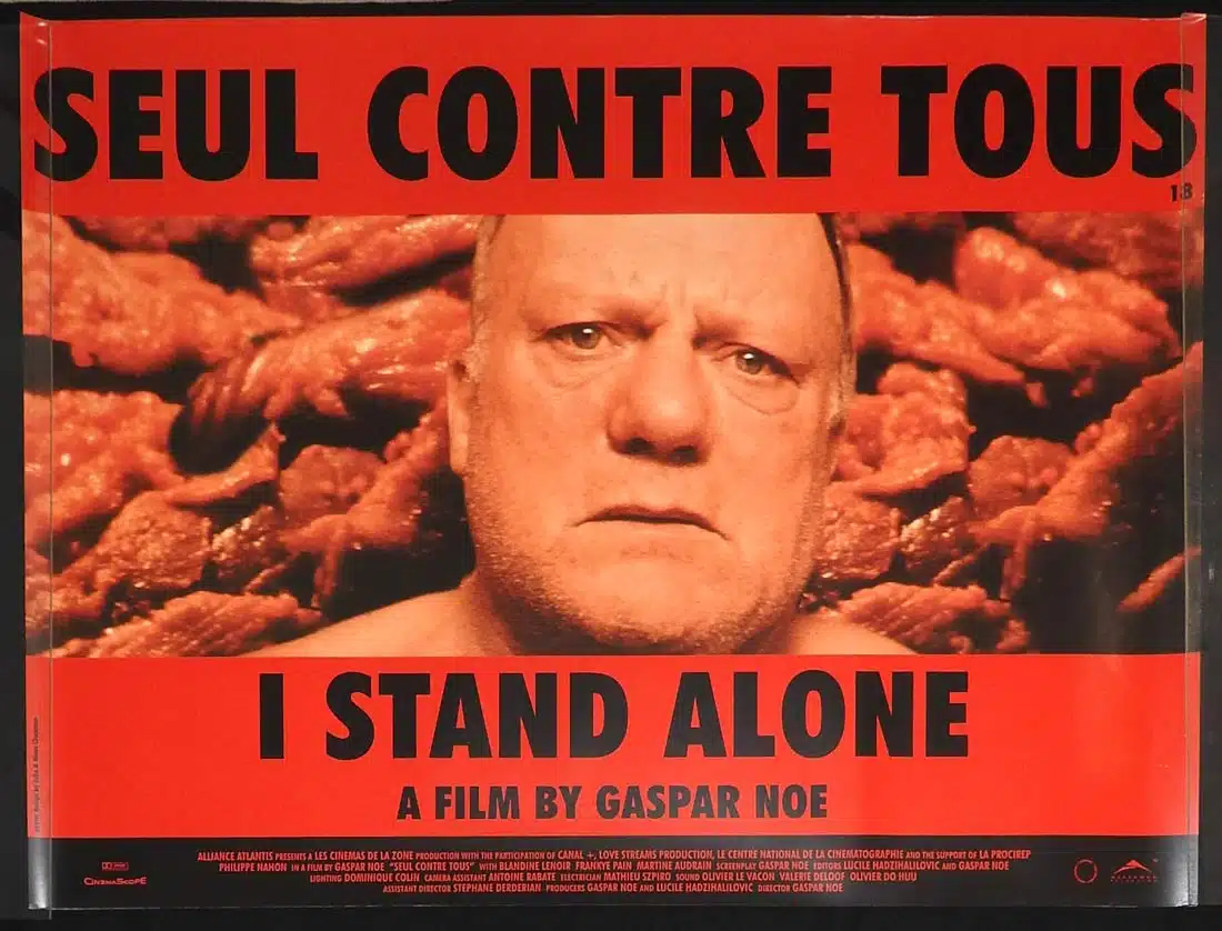 I STAND ALONE Original British Quad Movie Poster Gaspar Noé Philippe Nahon