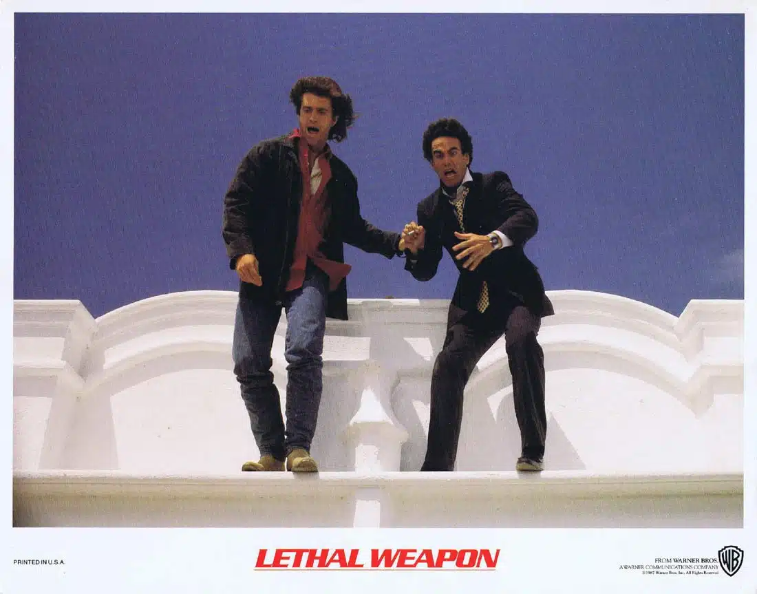 LETHAL WEAPON Original Lobby Card 4 Mel Gibson Danny Glover Gary Busey