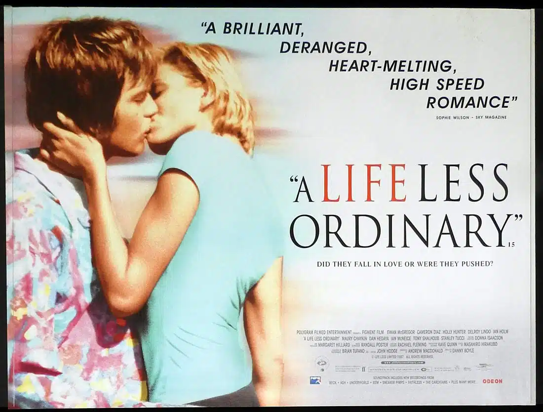 A LIFE LESS ORDINARY Original British Quad Movie Poster Ewan McGregor Cameron Diaz
