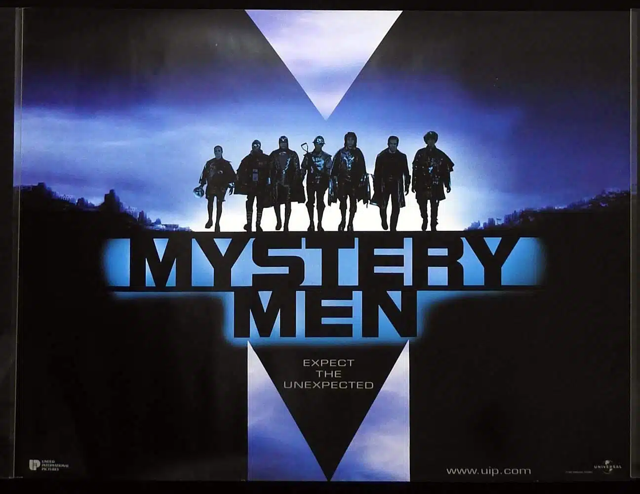 MYSTERY MEN Original DS British Quad Movie Poster Ben Stiller Hank Azaria William H. Macy