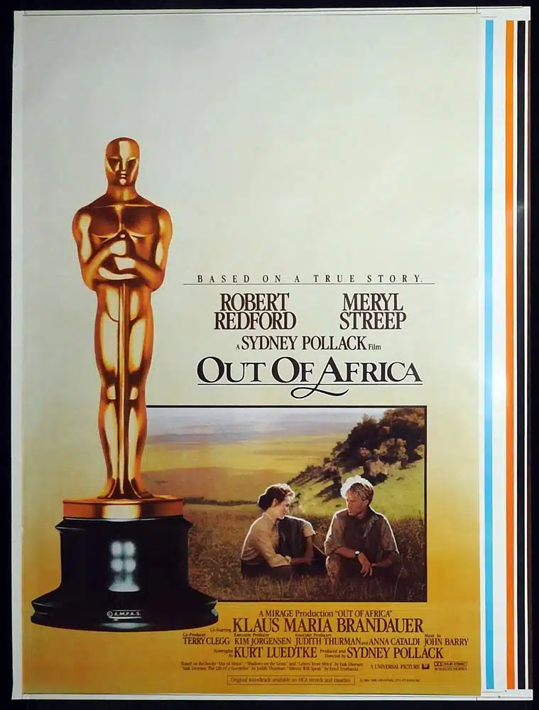 OUT OF AFRICA Original DS PRINTERS PROOF One sheet Movie Poster Robert Redford