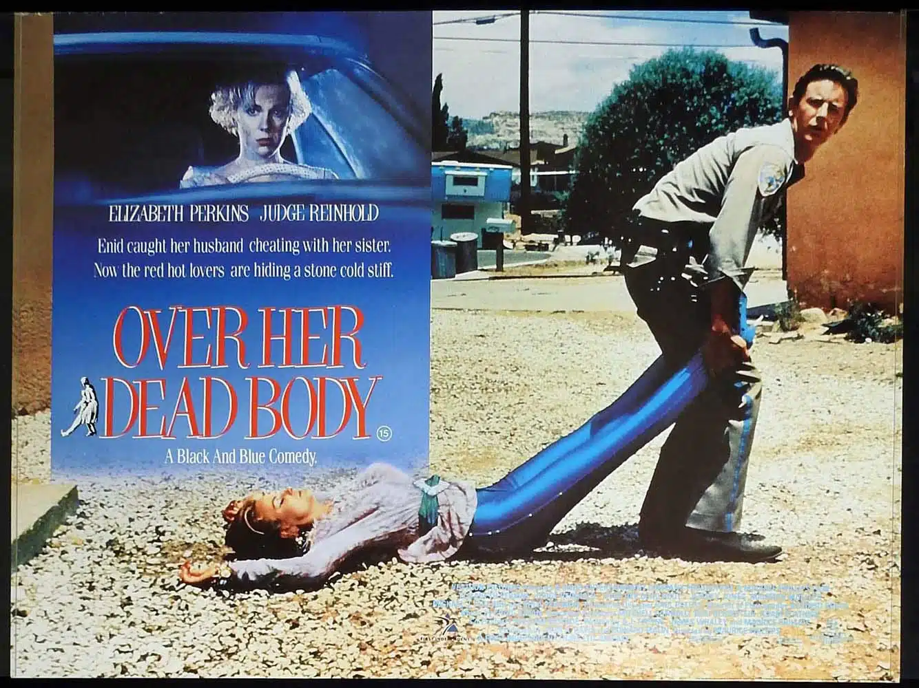 OVER HER DEAD BODY aka Enid Is Sleeping Original DS British Quad Movie Poster Judge Reinhold Elizabeth Perkins