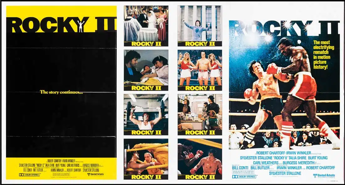 ROCKY II Original US One Stop Movie poster Sylvester Stallone Talia Shire