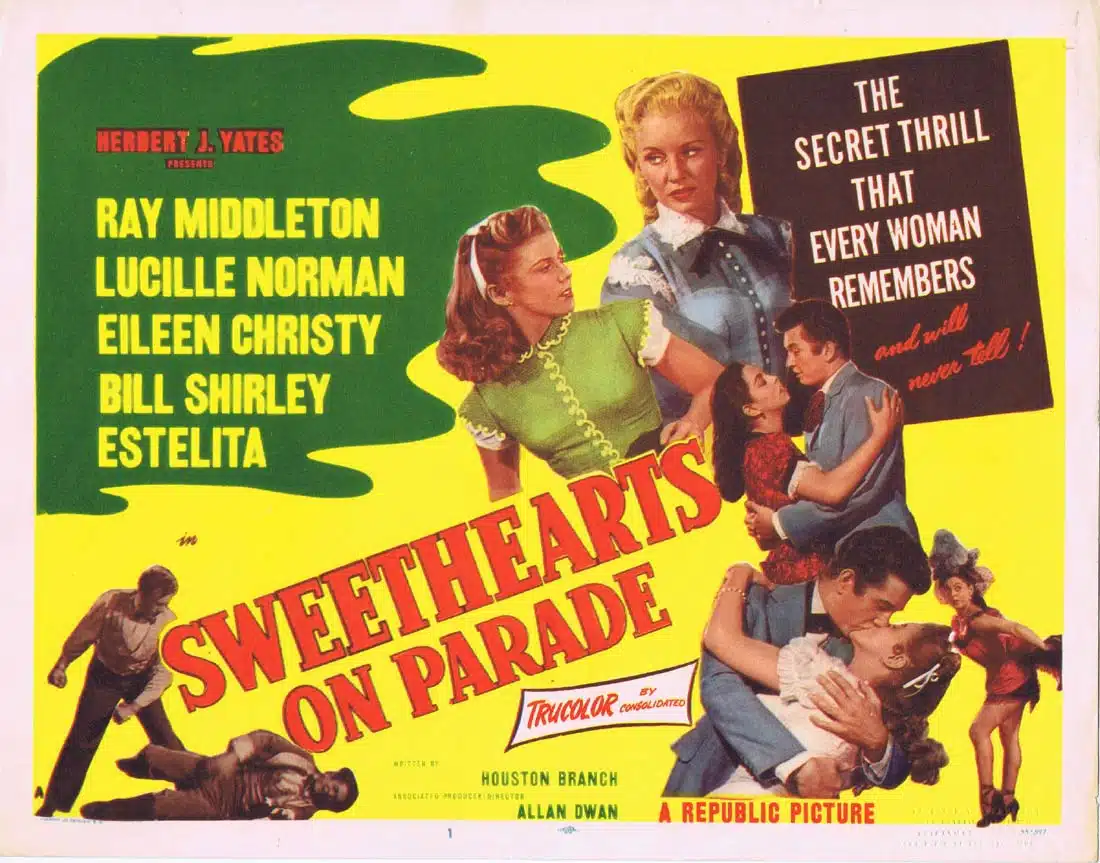 SWEETHEARTS ON PARADE Original Title Lobby Card Ray Middleton Lucille Norman