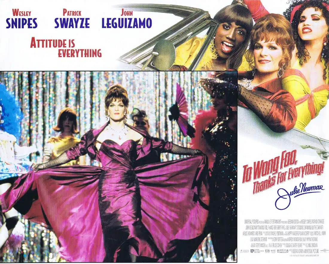 TO WONG FOO THANKS FOR EVERYTHING JULIE NEWMAR Original Lobby Card 3 Patrick Swayze