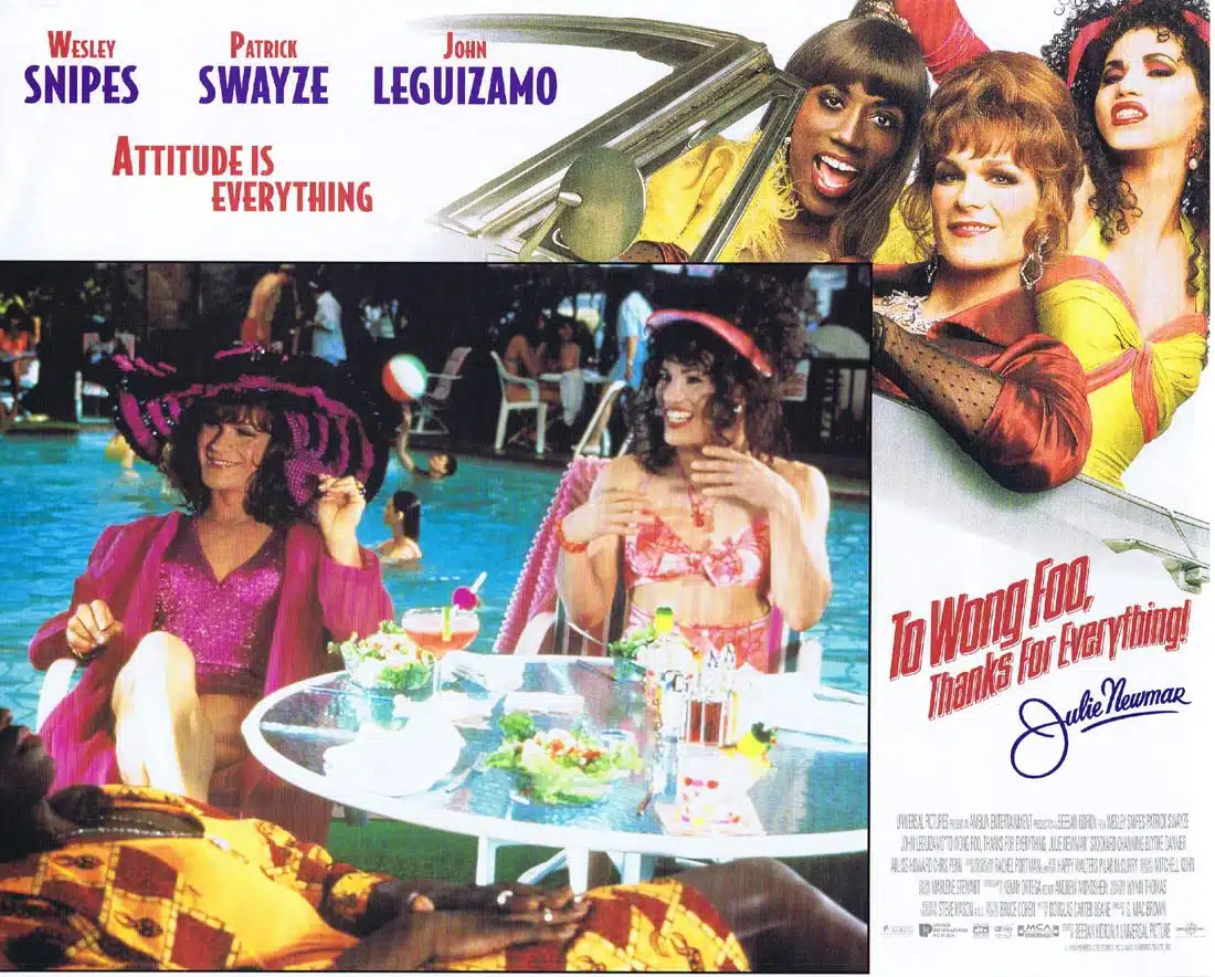 TO WONG FOO THANKS FOR EVERYTHING JULIE NEWMAR Original Lobby Card 5 Patrick Swayze