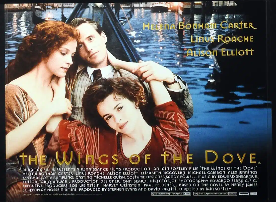 THE WINGS OF THE DOVE Original DS British Quad Movie Poster Helena Bonham Carter Linus Roache