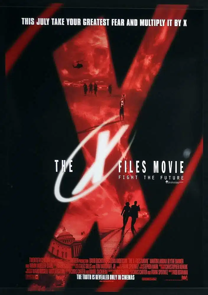 THE X FILES FIGHT THE FUTURE Original One sheet Movie Poster David Duchovny    Gillian Anderson