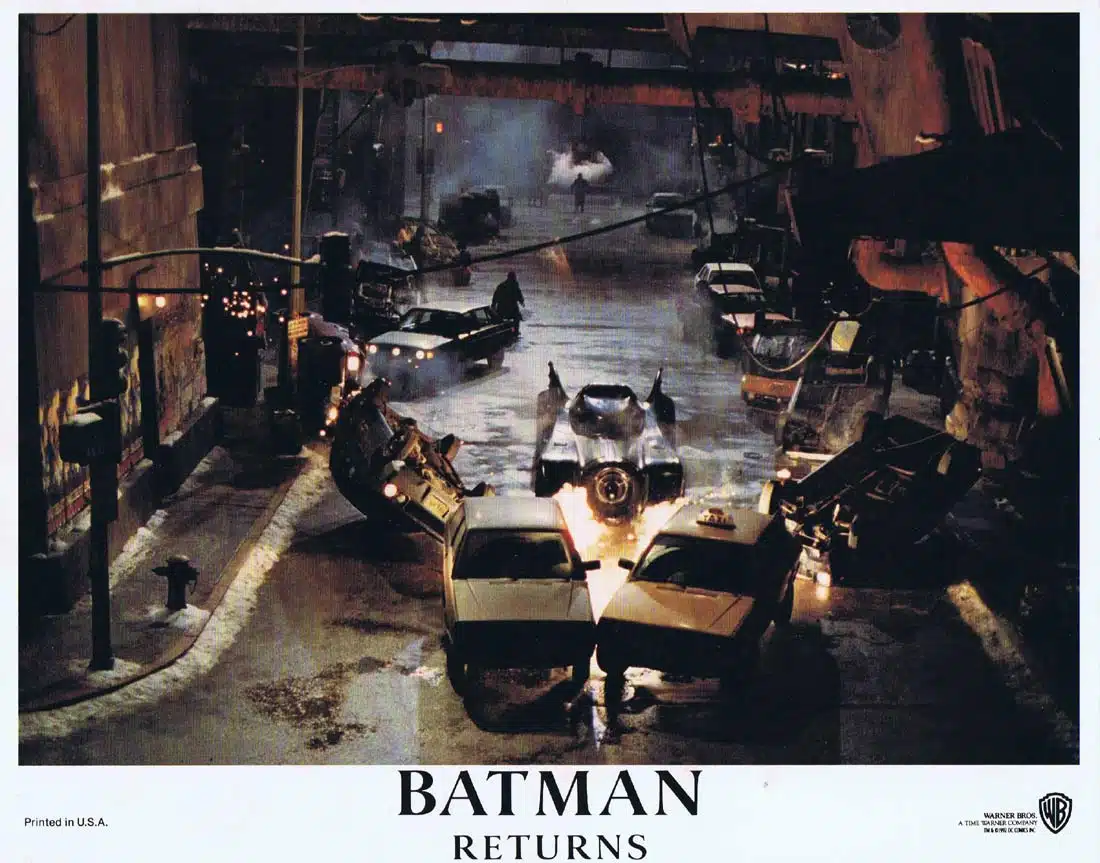 BATMAN RETURNS Original Lobby Card 8 Michael Keaton Danny DeVito Michelle Pfeiffer