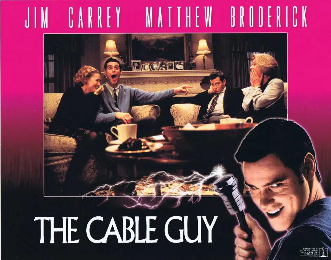 THE CABLE GUY Original Lobby Card 8 Jim Carrey Matthew Broderick