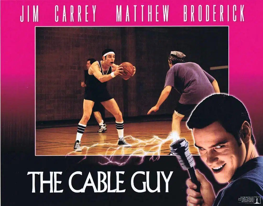 THE CABLE GUY Original Lobby Card 4 Jim Carrey Matthew Broderick