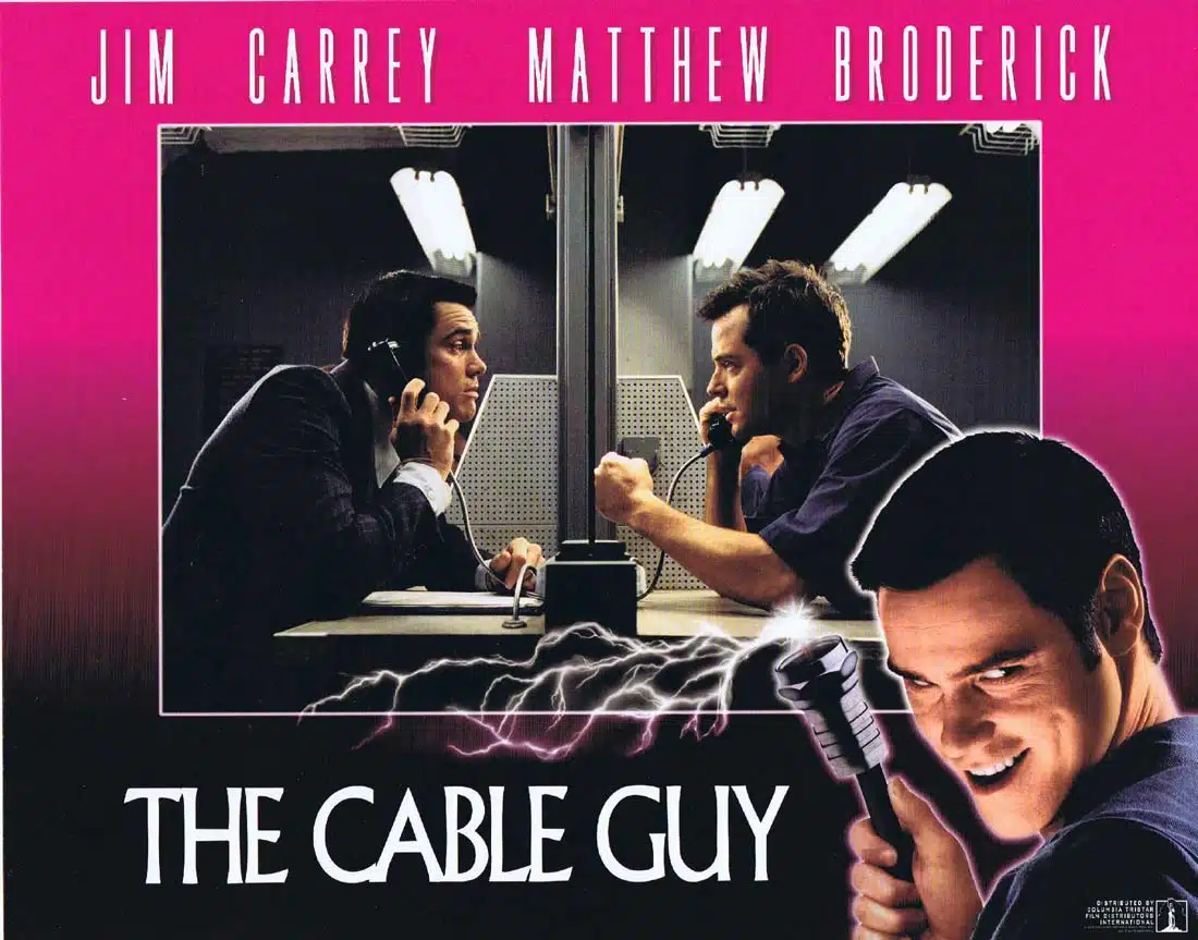 THE CABLE GUY Original Lobby Card 5 Jim Carrey Matthew Broderick