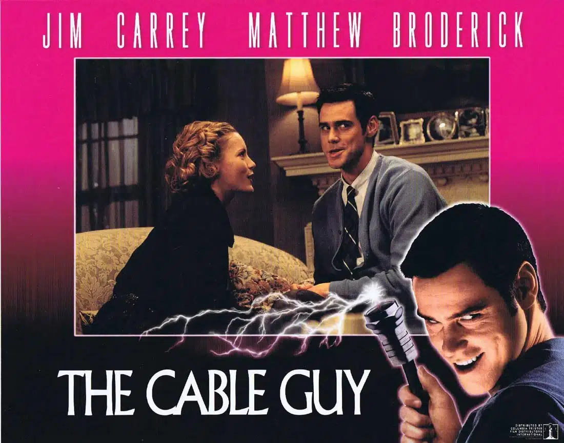 THE CABLE GUY Original Lobby Card 7 Jim Carrey Matthew Broderick