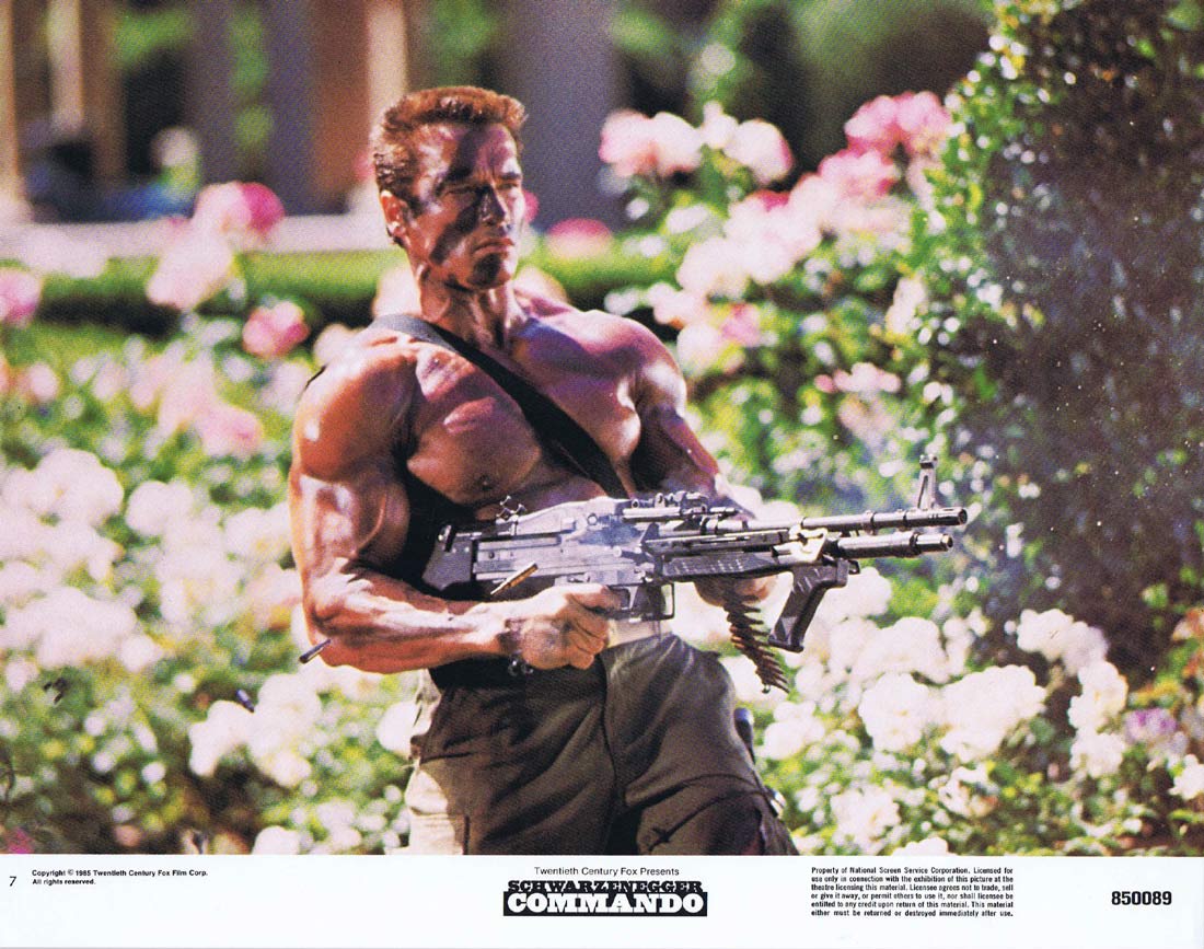 COMMANDO Original Lobby Card 7 Arnold Schwarzenegger Rae Dawn Chong