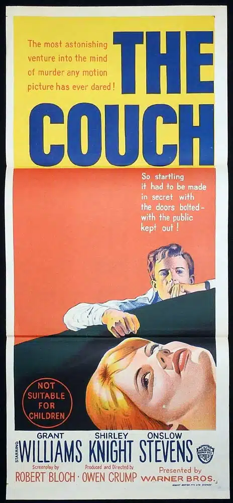 THE COUCH Original Daybill Movie Poster Grant Williams Shirley Knight Horror