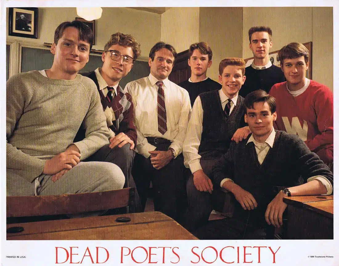 DEAD POETS SOCIETY Original Lobby Card 1 Robin Williams Peter Weir