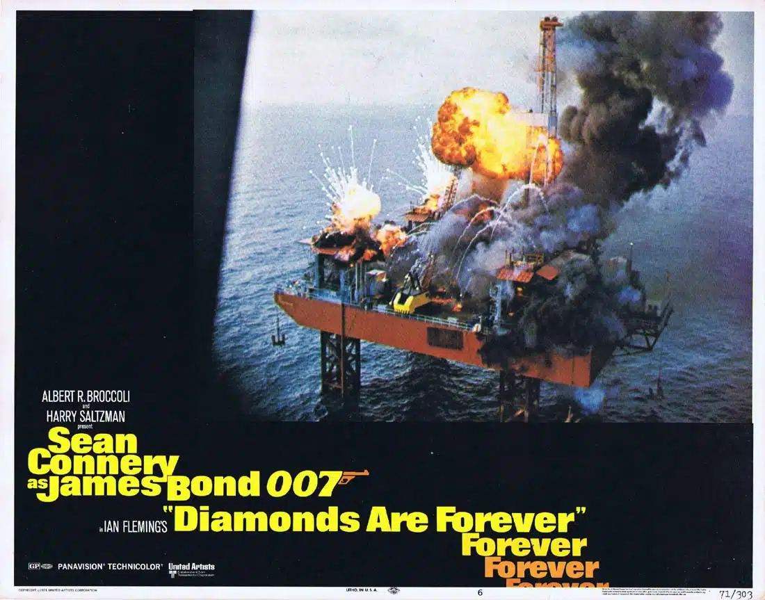 DIAMONDS ARE FOREVER Original Lobby Card 6 Sean Connery James Bond Jill St. John