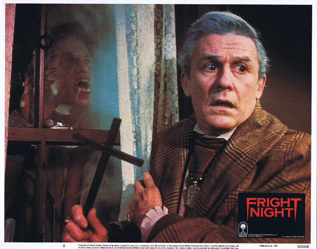 FRIGHT NIGHT Original Lobby Card 8 Chris Sarandon William Ragsdale Horror