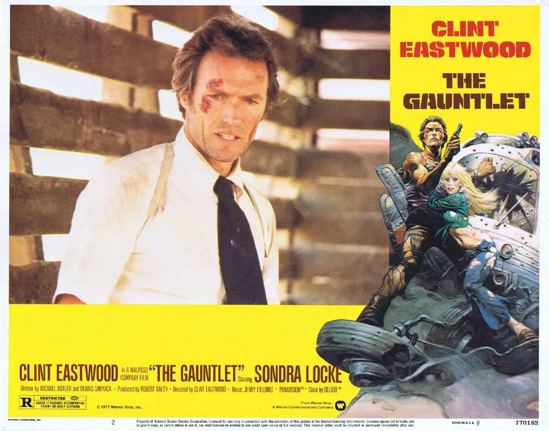 THE GAUNTLET Original Lobby Card 2 Clint Eastwood Sondra Locke