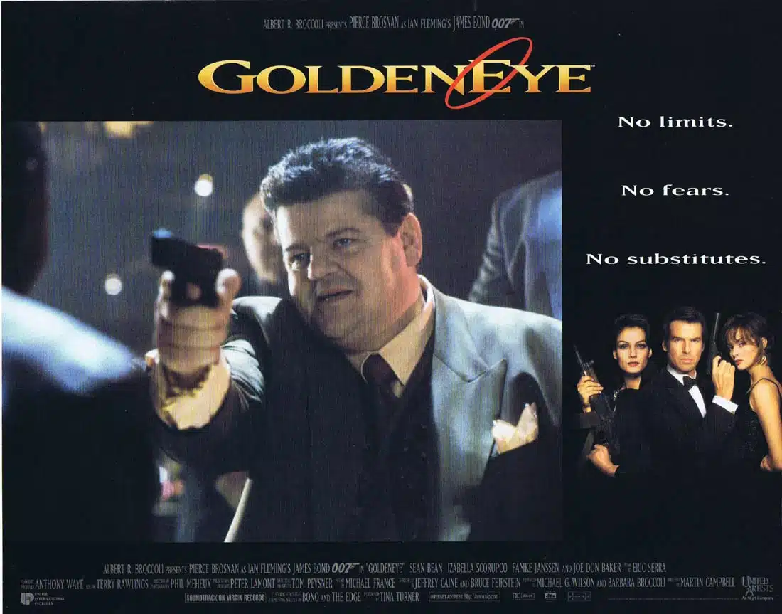GOLDENEYE Original Lobby Card 4 Pierce Brosnan James Bond Sean Bean