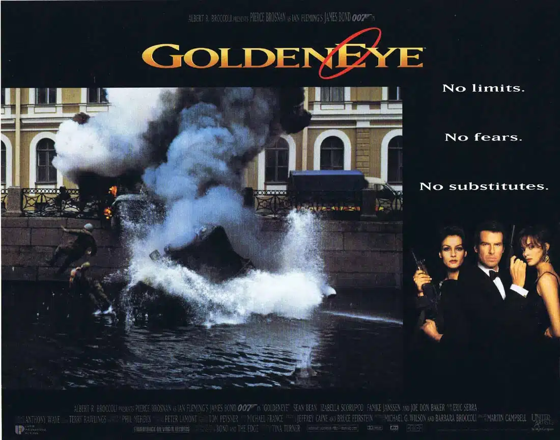 GOLDENEYE Original Lobby Card 6 Pierce Brosnan James Bond Sean Bean