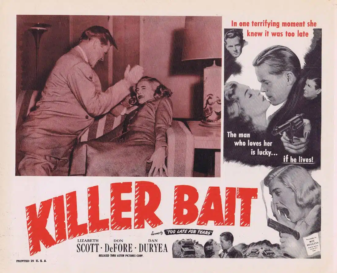 TOO LATE FOR TEARS aka KILLER BAIT 1950sr Lobby Card 4 Lizabeth Scott FILM NOIR