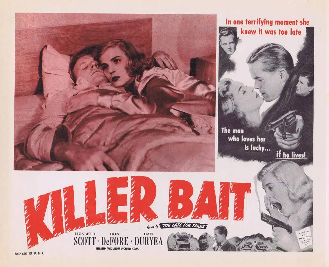 TOO LATE FOR TEARS aka KILLER BAIT 1950sr Lobby Card 6 Lizabeth Scott FILM NOIR